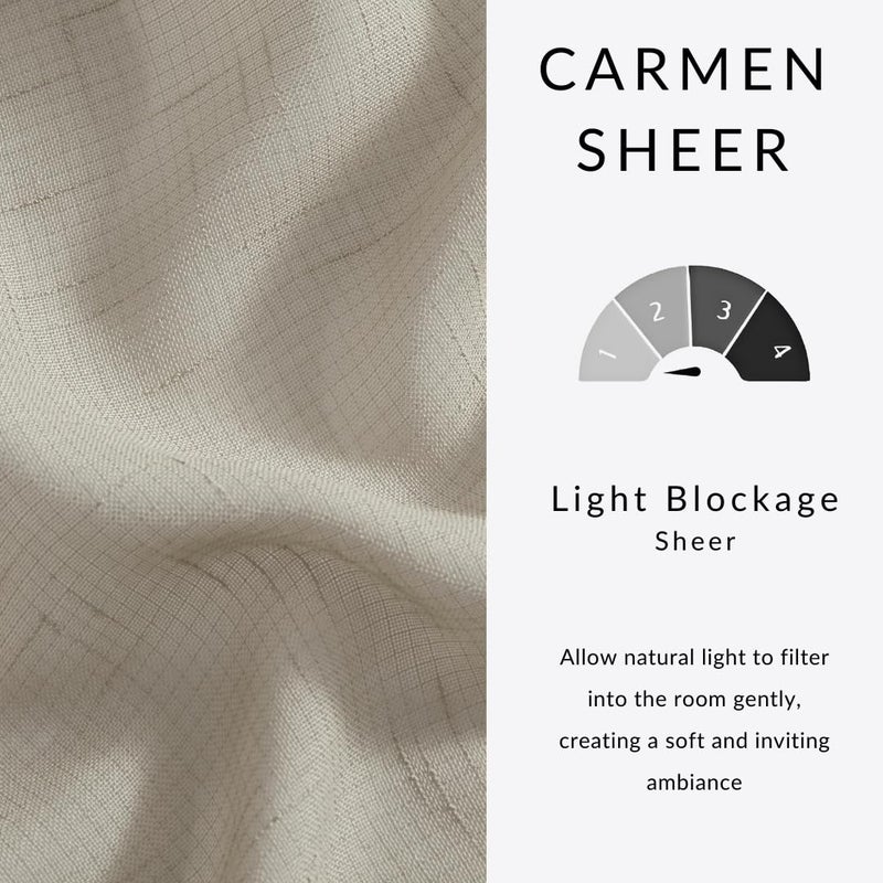 Elrene Home Fashions Carmen Sheer Extra-Wide Weatherproof Indoor/Outdoor Grommet Top Curtain Panel with Coordinating Tieback for Porch, Pergola, Patio, Deck, 114â€W x 108â€L, Natural - Image 5